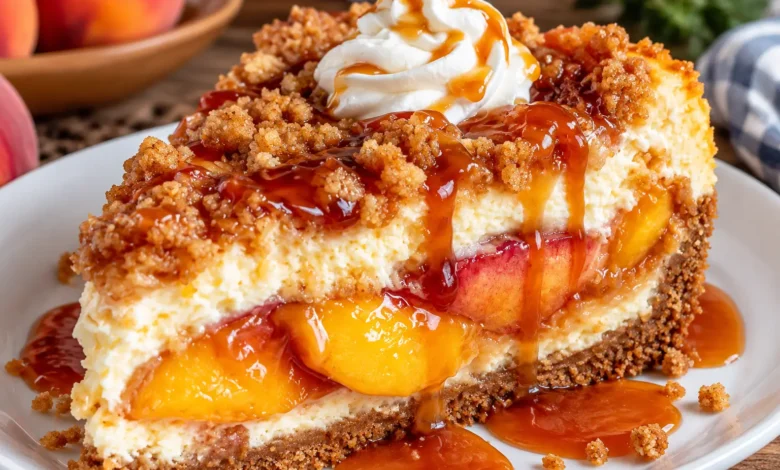 Peach Cobbler Cheesecake