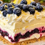 No-Bake Lemon Blueberry Cream Cheese