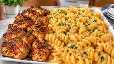 Italian Herb Chicken Rotini in Four-Cheese Alfredo Cream Sauce