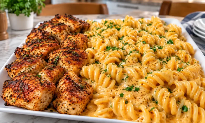 Italian Herb Chicken Rotini in Four-Cheese Alfredo Cream Sauce