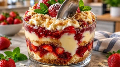 Strawberry Crunch Dessert Cups