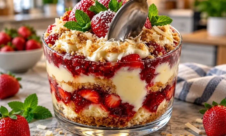 Strawberry Crunch Dessert Cups
