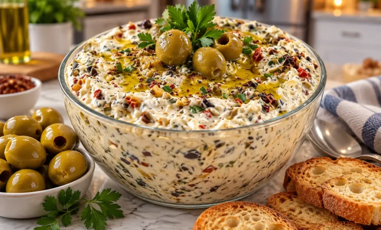 Creamy Mediterranean Olive Dip
