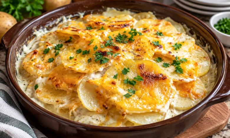 Slow Cooker Scalloped Potatoes