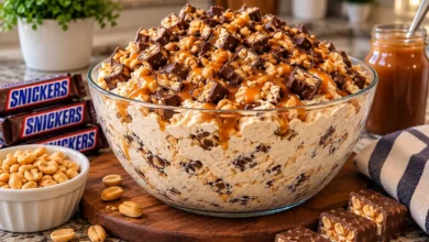 Snickers Caramel Fluff Dessert