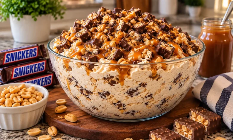 Snickers Caramel Fluff Dessert