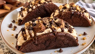Brownie Peanut Butter Tacos