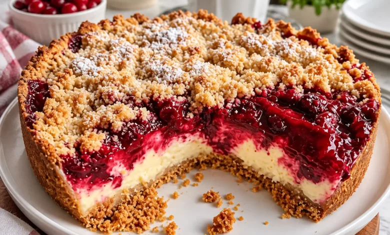 Berry Crumble Cheesecake