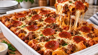 Meat Lovers Pizza Casserole