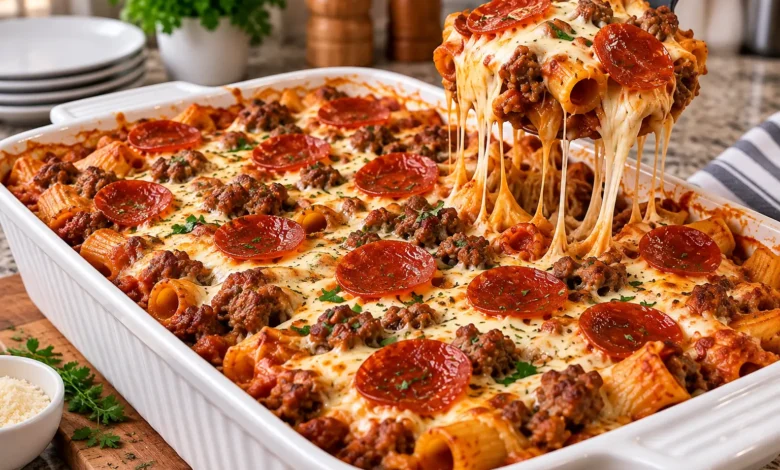 Meat Lovers Pizza Casserole