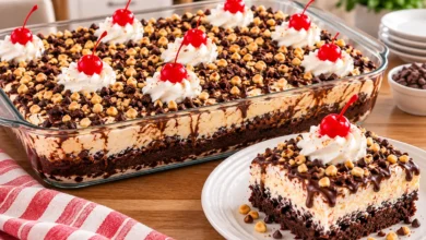Hot Fudge Chocolate Brownie Sundae Casserole