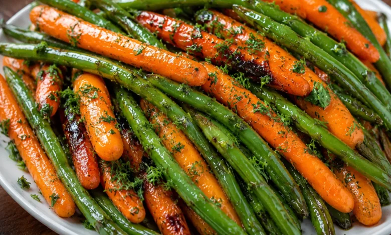 Honey Glazed Carrots & Green Beans Recipe
