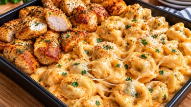 Chicken with Velveeta Parmesan Tortellini