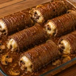 Cheesy Mushroom Beef Rolls