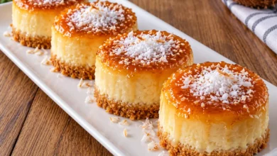 Mini Coconut Flan with Orange Caramel
