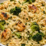 Cheesy Chicken Broccoli Orzo