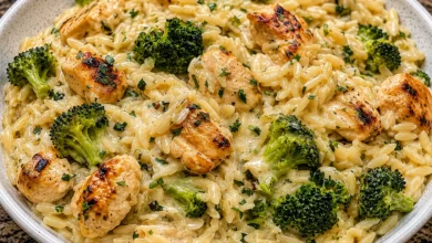 Cheesy Chicken Broccoli Orzo