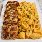 Cheesy Garlic Butter Chicken Shell Pasta in Velvety Parmesan Cream
