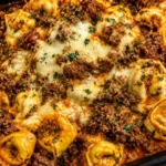 Garlic Butter Beef Tortellini in Creamy Sun-Dried Tomato Parmesan