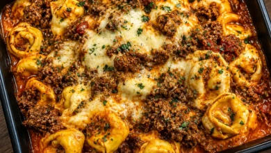 Garlic Butter Beef Tortellini in Creamy Sun-Dried Tomato Parmesan