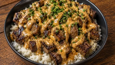 Korean Beef Bulgogi Bowls with Creamy Gochujang Sauce