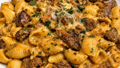 One-Pan Creamy Sausage Pasta Shells