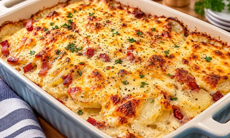 Cheesy Ham Potato Casserole