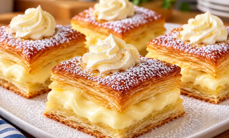 Custard-Filled Pastry Squares