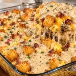 Loaded Tater Tot Breakfast Casserole
