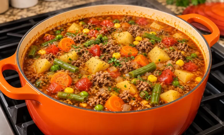 Old-Fashioned Hamburger Vegetable Soup