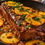 Honey Glazed Pineapple Baked Roast